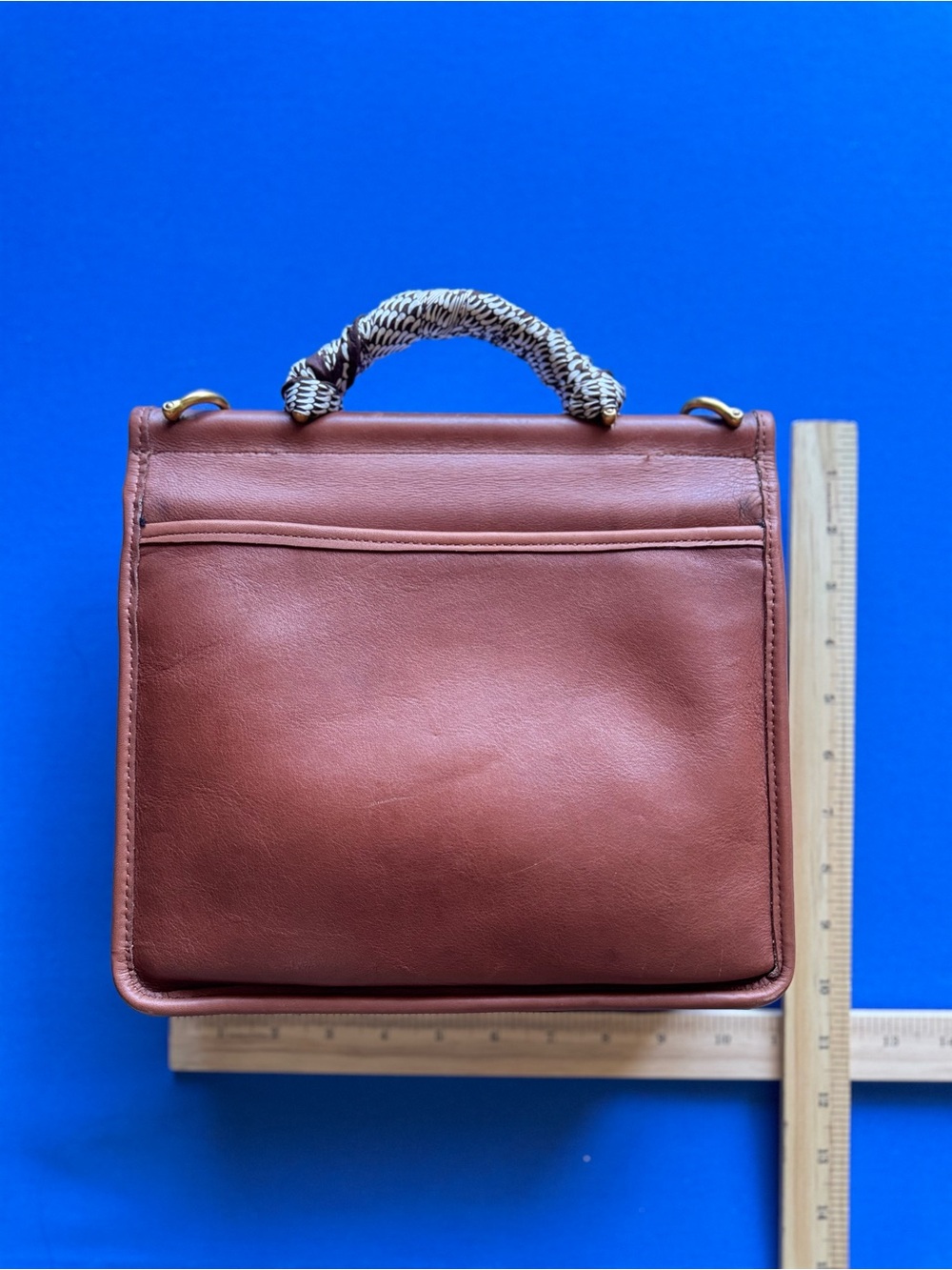 COACH Vintage Willis Brown Leather Crossbody Shoulder Bag 9927 No Original Strp - Picture 2 of 11